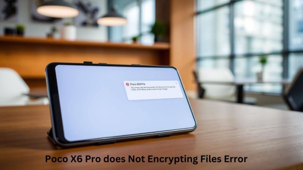 Poco X6 Pro does Not Encrypting Files Error